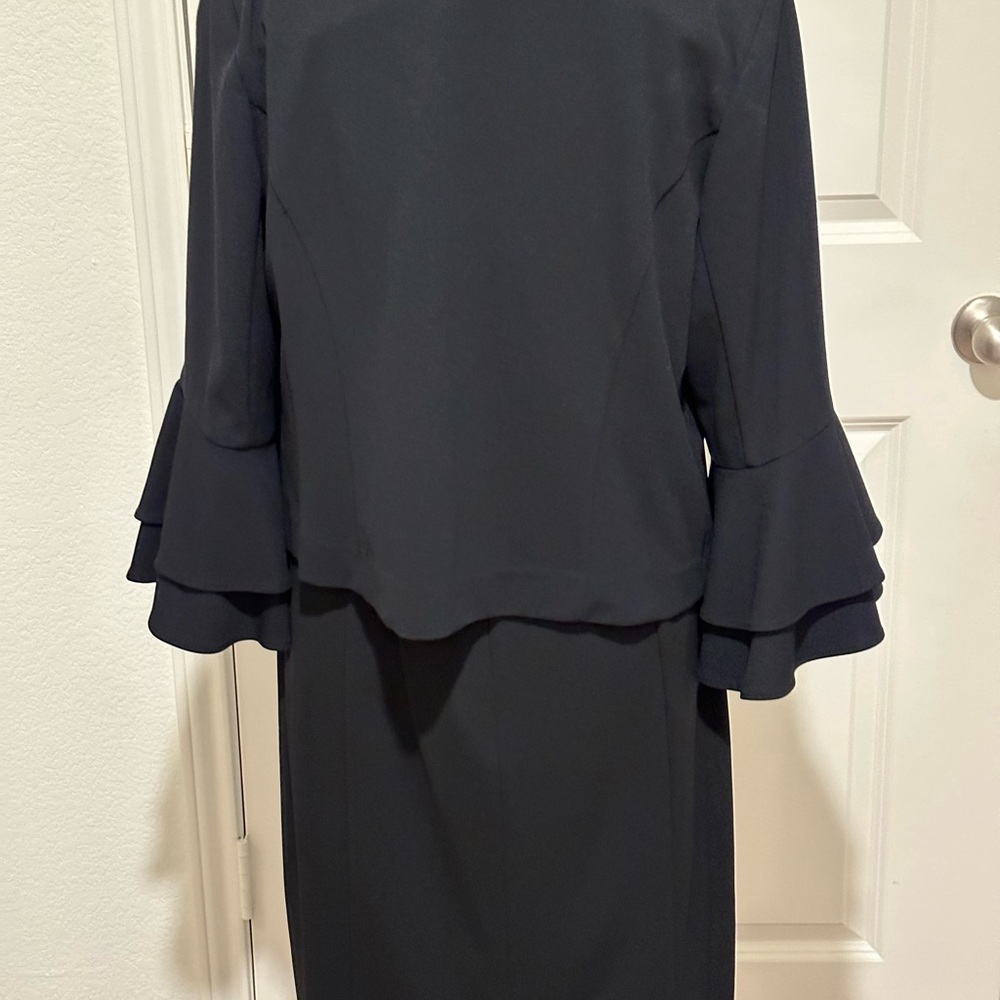 Nicolette Women’s 2pc black suit(jacket and dress) - Picture 5 of 6